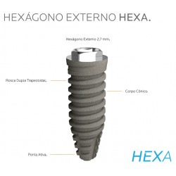 Implante Hexágono Externo HEXA